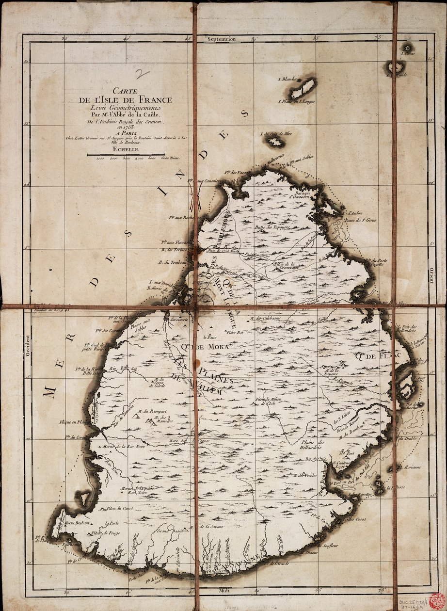 Karte der Insel Frankreich, geometrisch aufgenommen von Herrn l