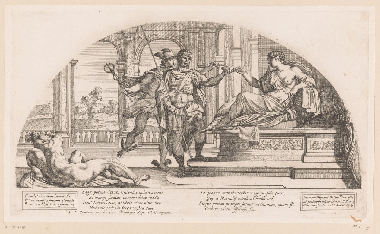 Odysseus bei Circe (Verhalen uit de Odyssee) von Nicolas Mignard