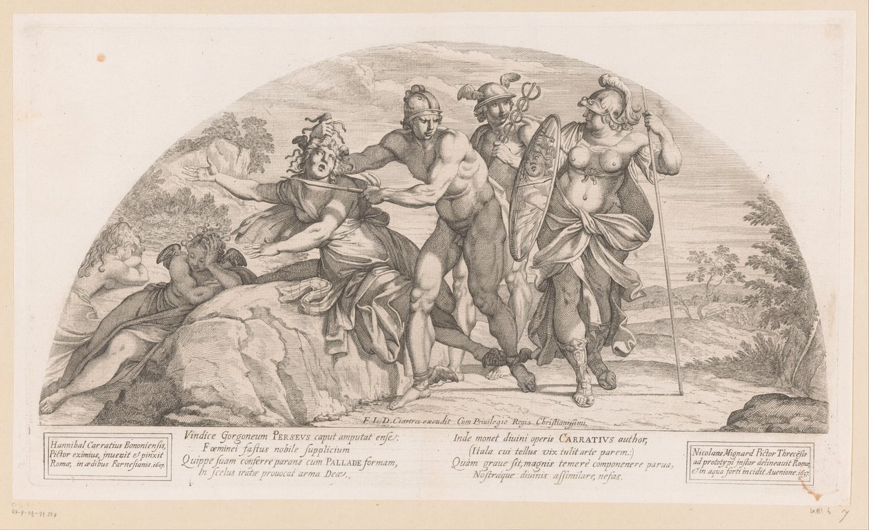 Perseus enthauptet Medusa von Nicolas Mignard