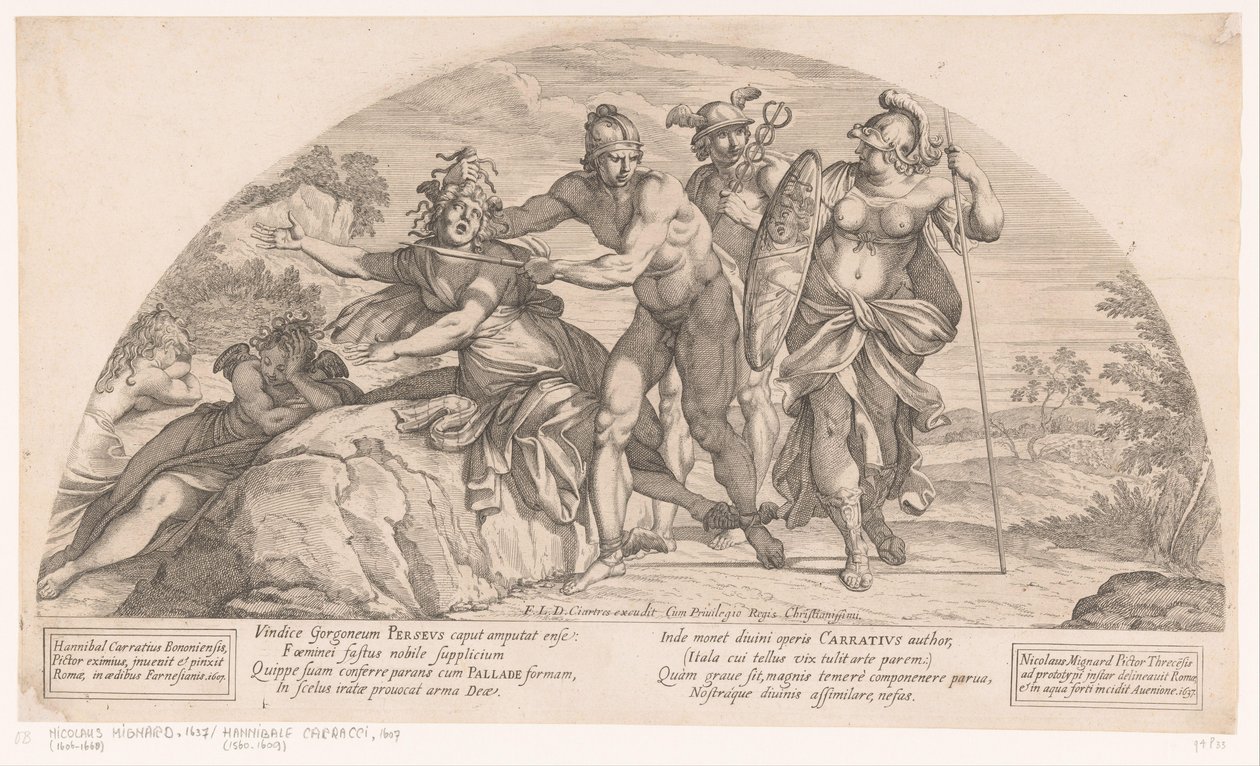 Perseus enthauptet Medusa von Nicolas Mignard