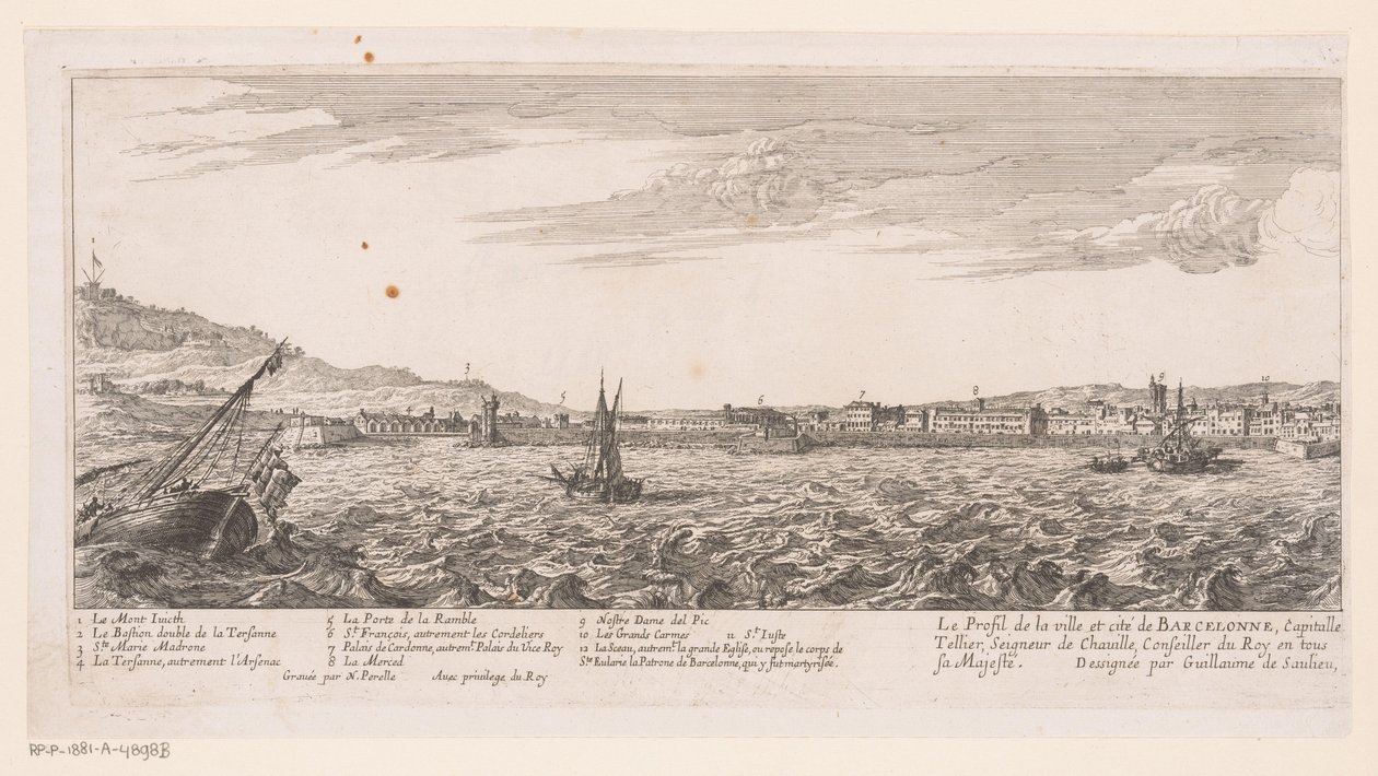 Ansicht von Barcelona von Nicolas Perelle