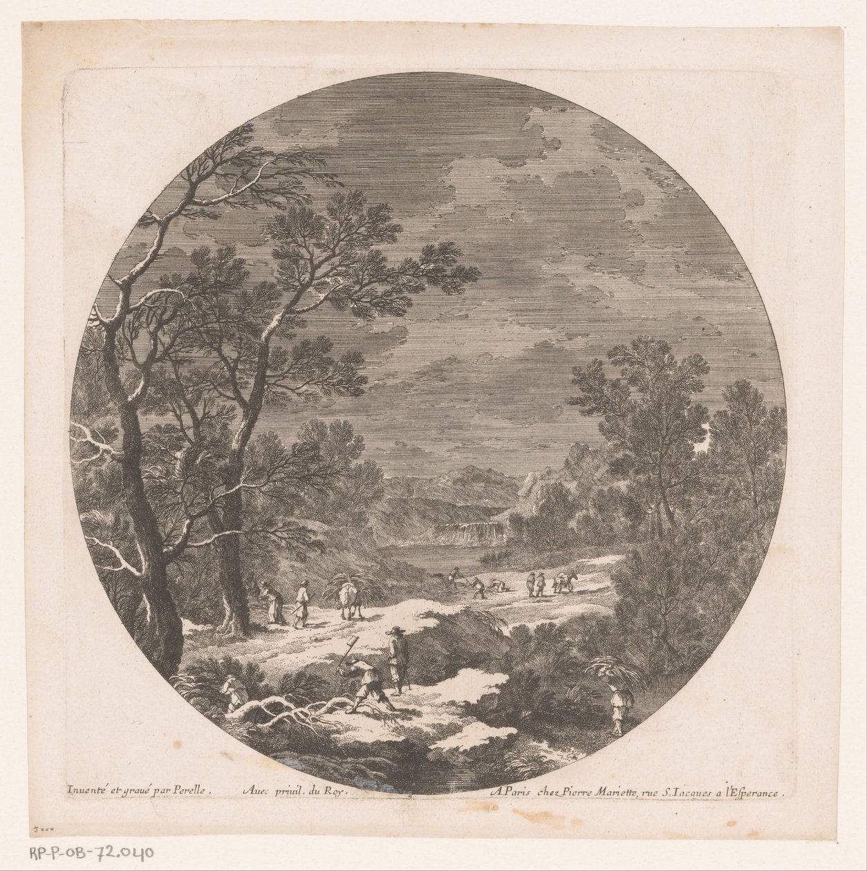 Landschaft mit Waldarbeitern von Nicolas Perelle