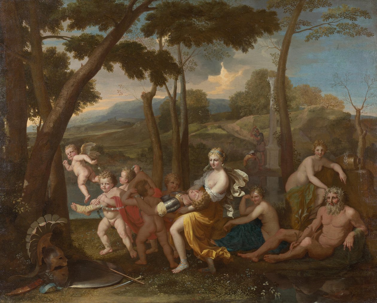 Armida entführt den eingeschläferten Rinaldo von Nicolas Poussin