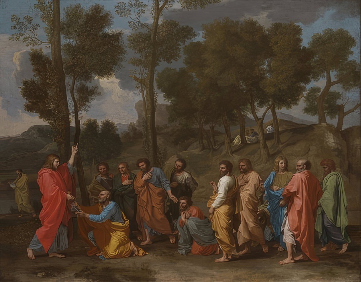 Das Sakrament der Weihe (Christus übergibt Petrus die Schlüssel) von Nicolas Poussin