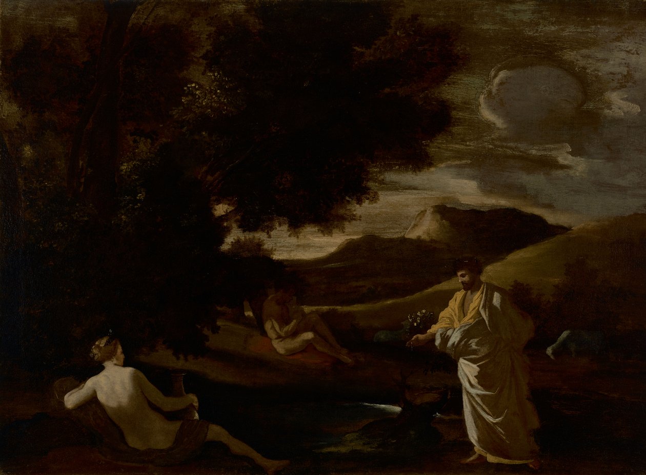 König Midas verwandelt einen Eichenzweig in Gold von Nicolas Poussin