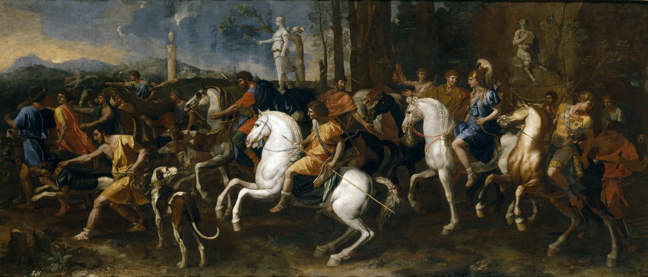 Die Jagd von Meleager und Atalante oder Die Abfahrt zur Jagd von Nicolas Poussin