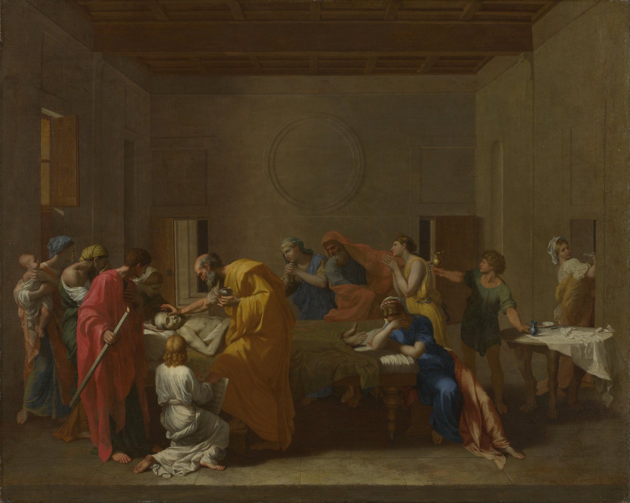 Sieben Sakramente: Letzte Ölung, ca. 1637-1640 von Nicolas Poussin