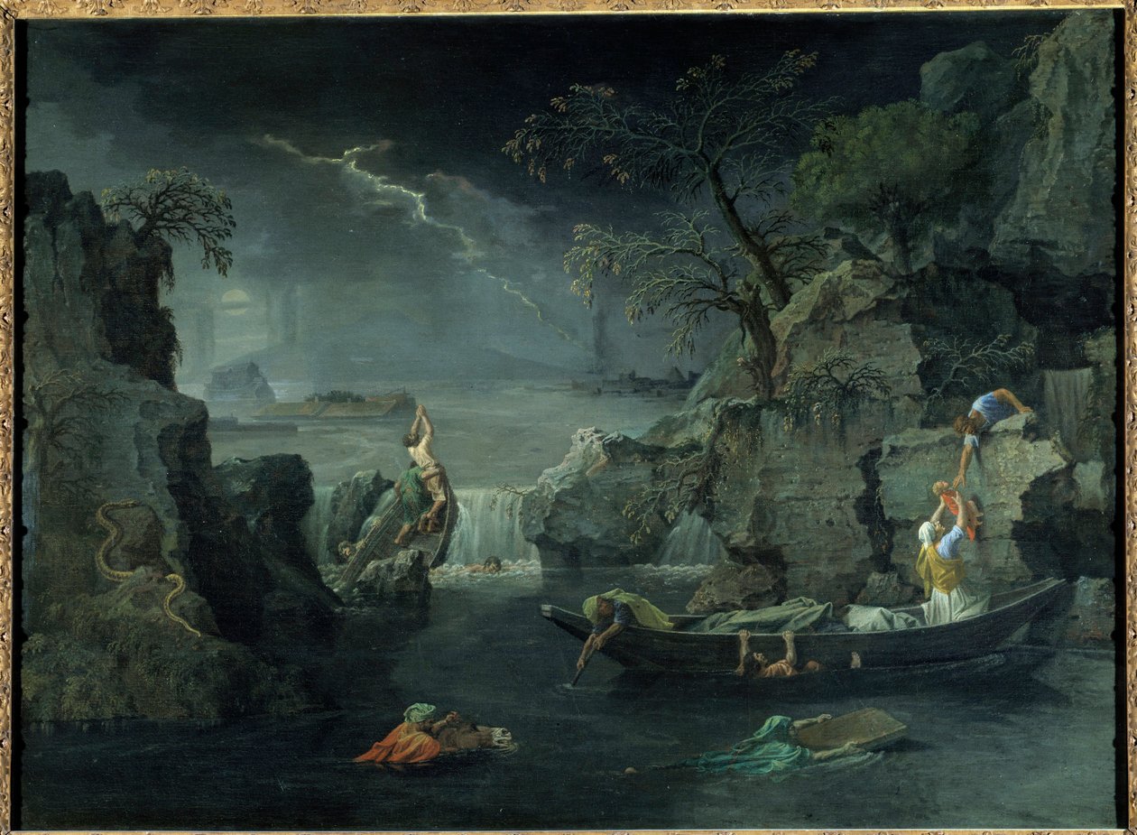 Winter oder Sintflut. Gemälde von Nicolas Poussin (1594-1665), circa 1660-1664 von Nicolas Poussin