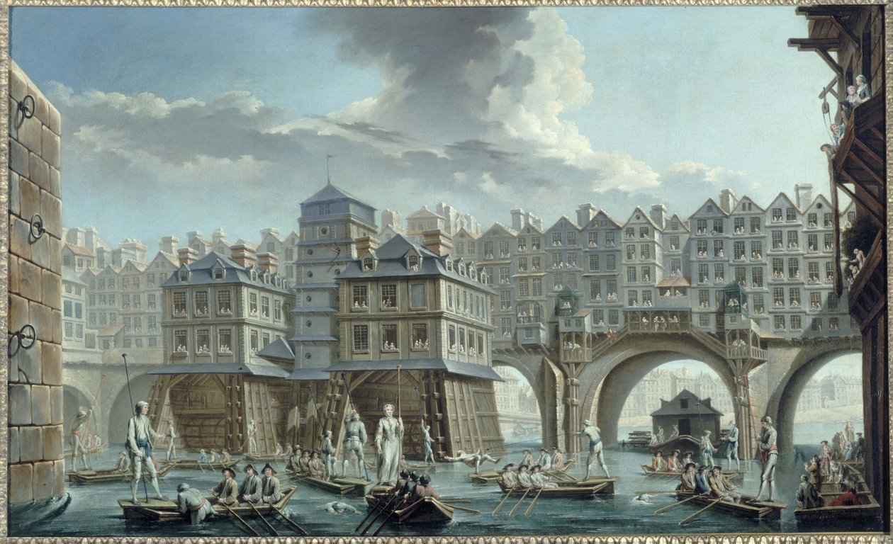 Mariner-Wettkampf, zwischen der Pont Notre-Dame und der Pont au Change von Nicolas Raguenet