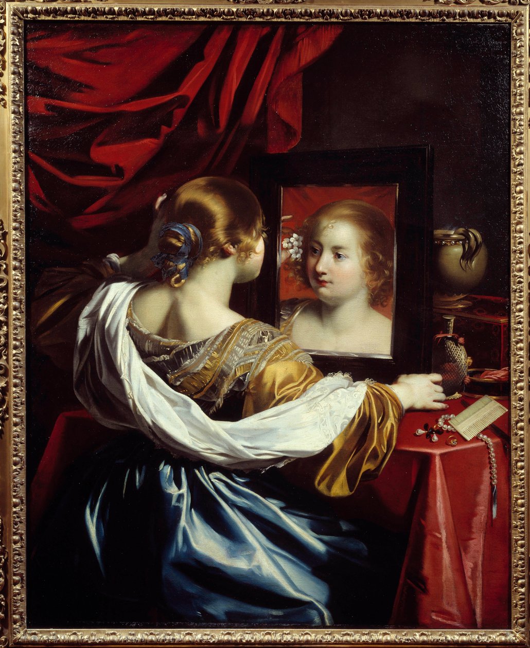 Junge Frau bei ihrer Toilette von Nicolas Regnier