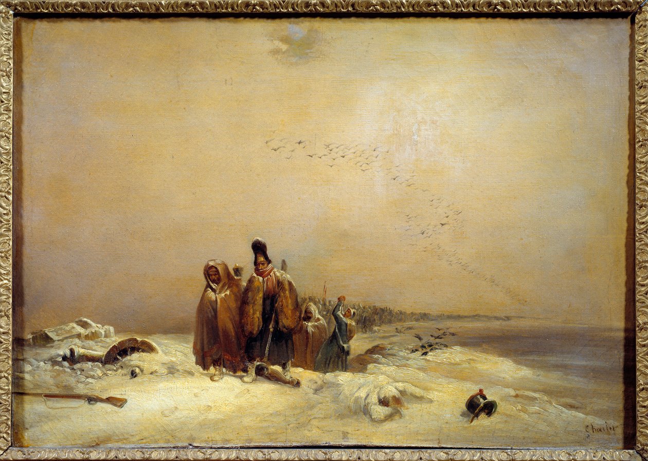 Episode des russischen Rückzugs im Napoleonischen Krieg (1812) von Nicolas Toussaint Charlet