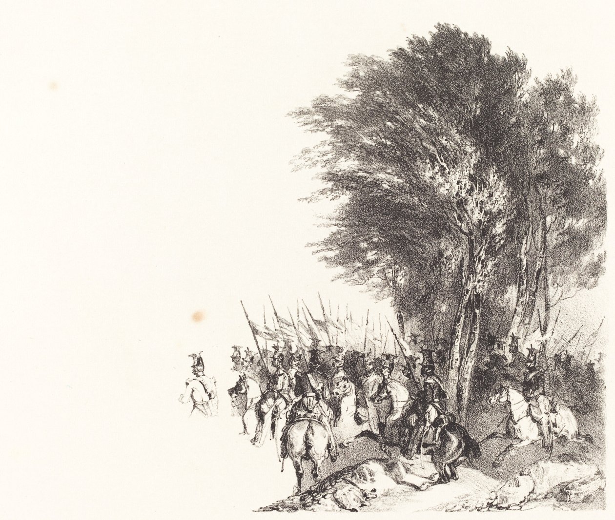 Lanciers en Marche (Lanzenreiter im Marsch) von Nicolas Toussaint Charlet