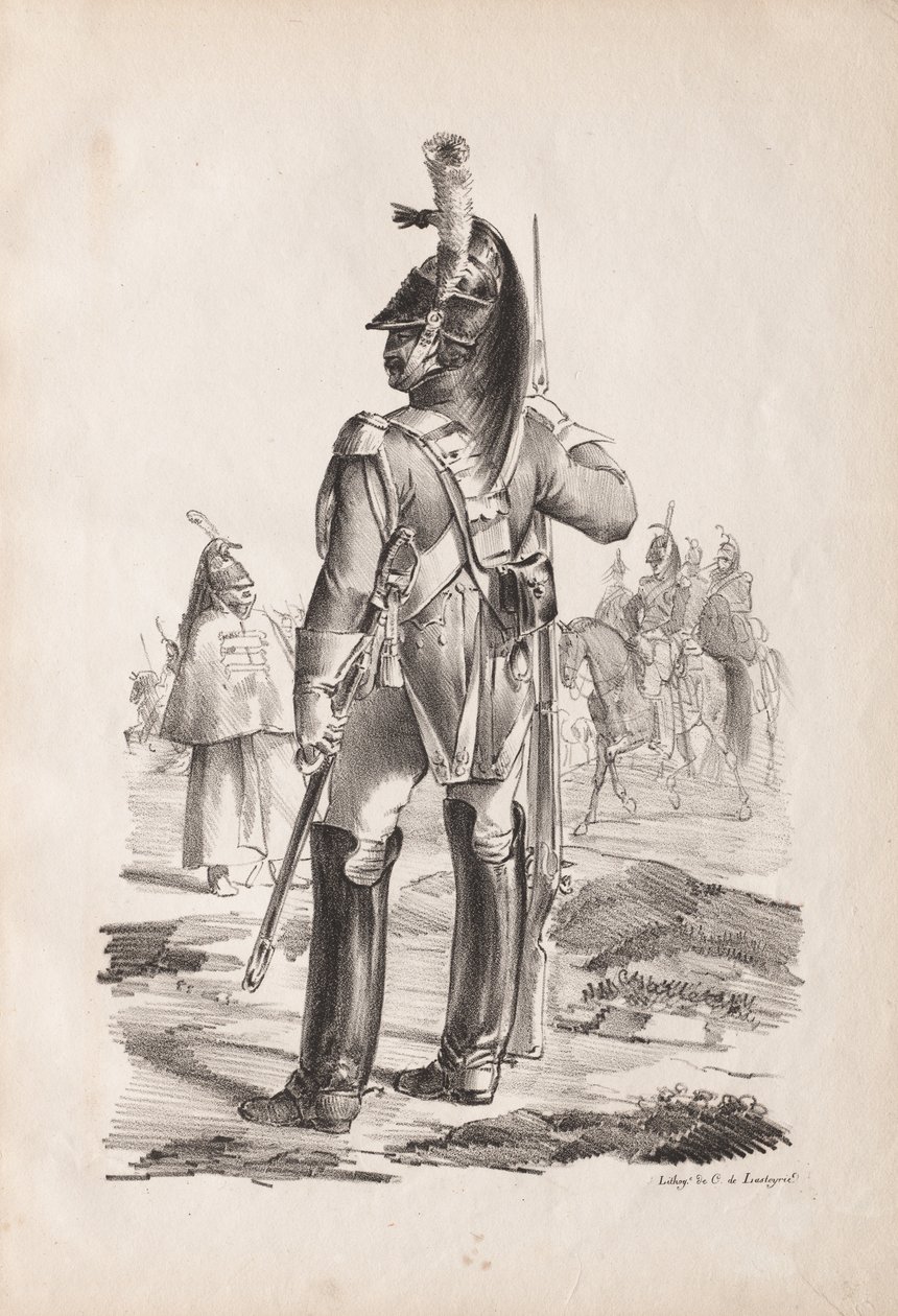 Militärische Kostüme: Grenadier der Königlichen Garde, 1814-18 von Nicolas Toussaint Charlet