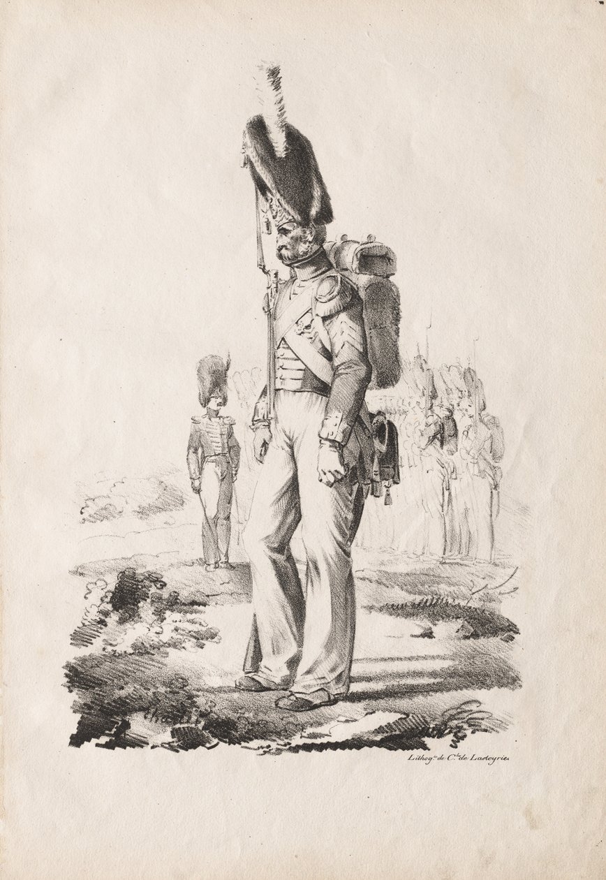 Militärische Kostüme: Infanteriesergeant, 1817-18 von Nicolas Toussaint Charlet