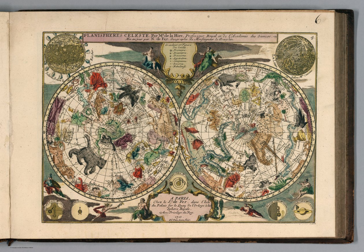 Der neugierige Atlas oder die Welt dargestellt in allgemeinen und besonderen Karten des Himmels und der Erde, S. 17 von Nicolas de Fer