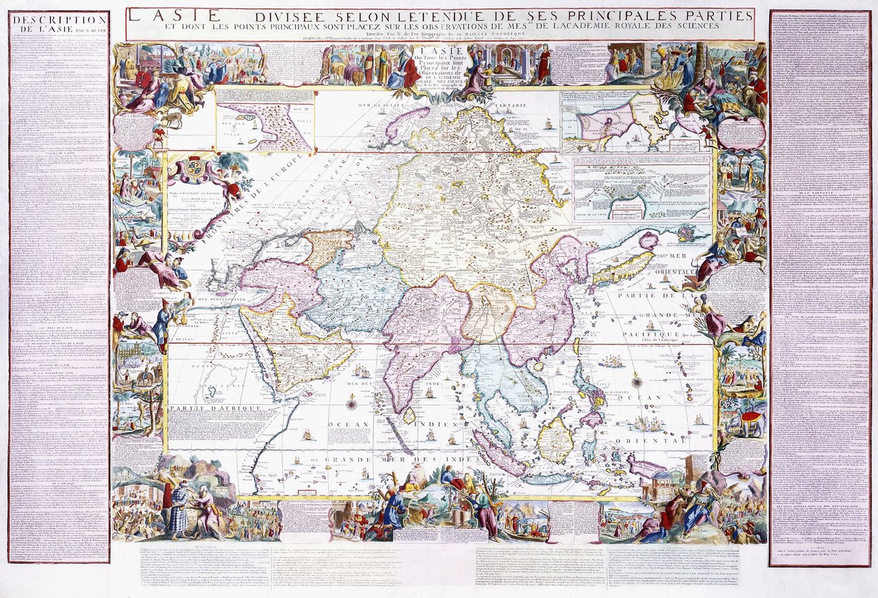 Karte von Asien, 1740 von Nicolas de Fer