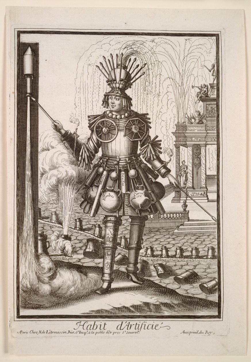 Fantasievolle Kostüme: Kostüm des Feuerwerksmachers von Nicolas de Larmessin II