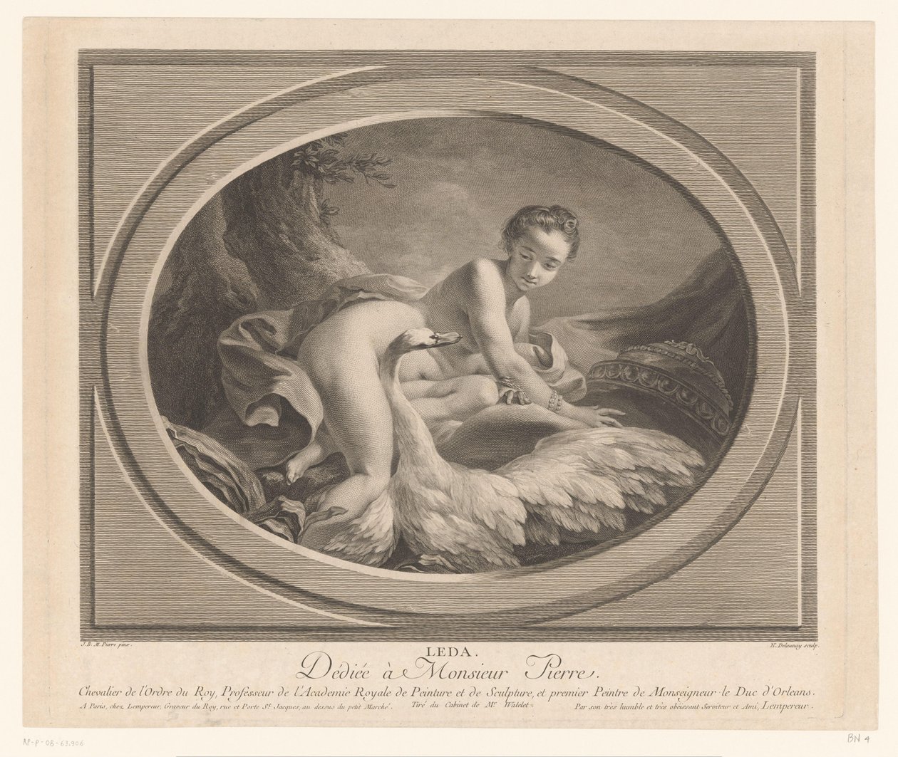Leda und der Schwan von Nicolas de Launay (goudsmid)