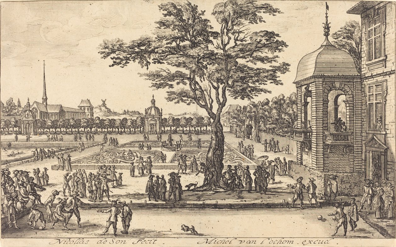 Ansicht eines Gartens von Nicolas de Son