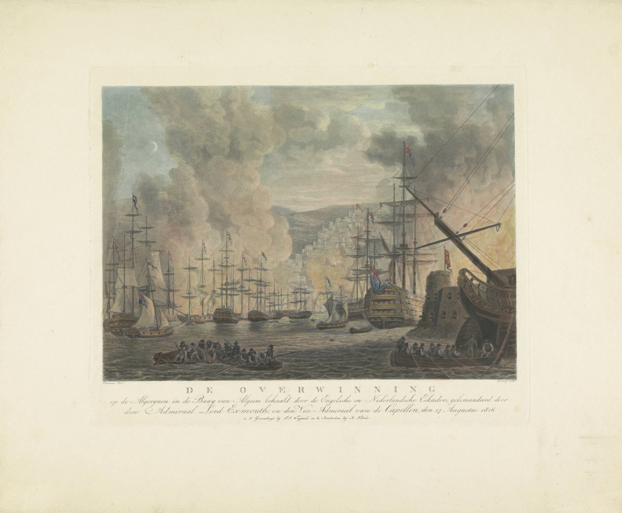 Bombardierung von Algier, 1816 von Nicolaus Heideloff