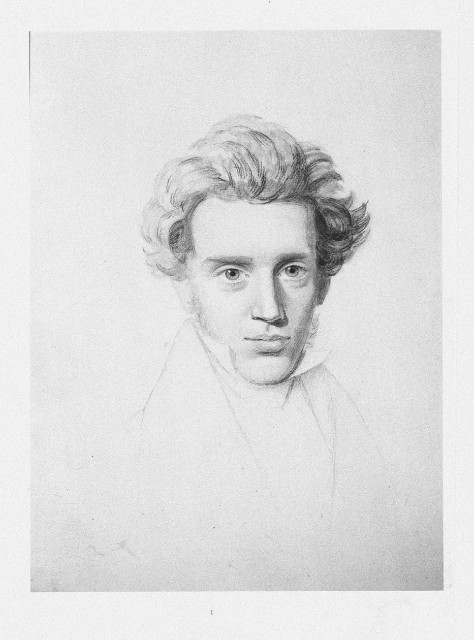 Søren Kierkegaard 1813-1855, um 1840 von Niels Christian Kierkegaard