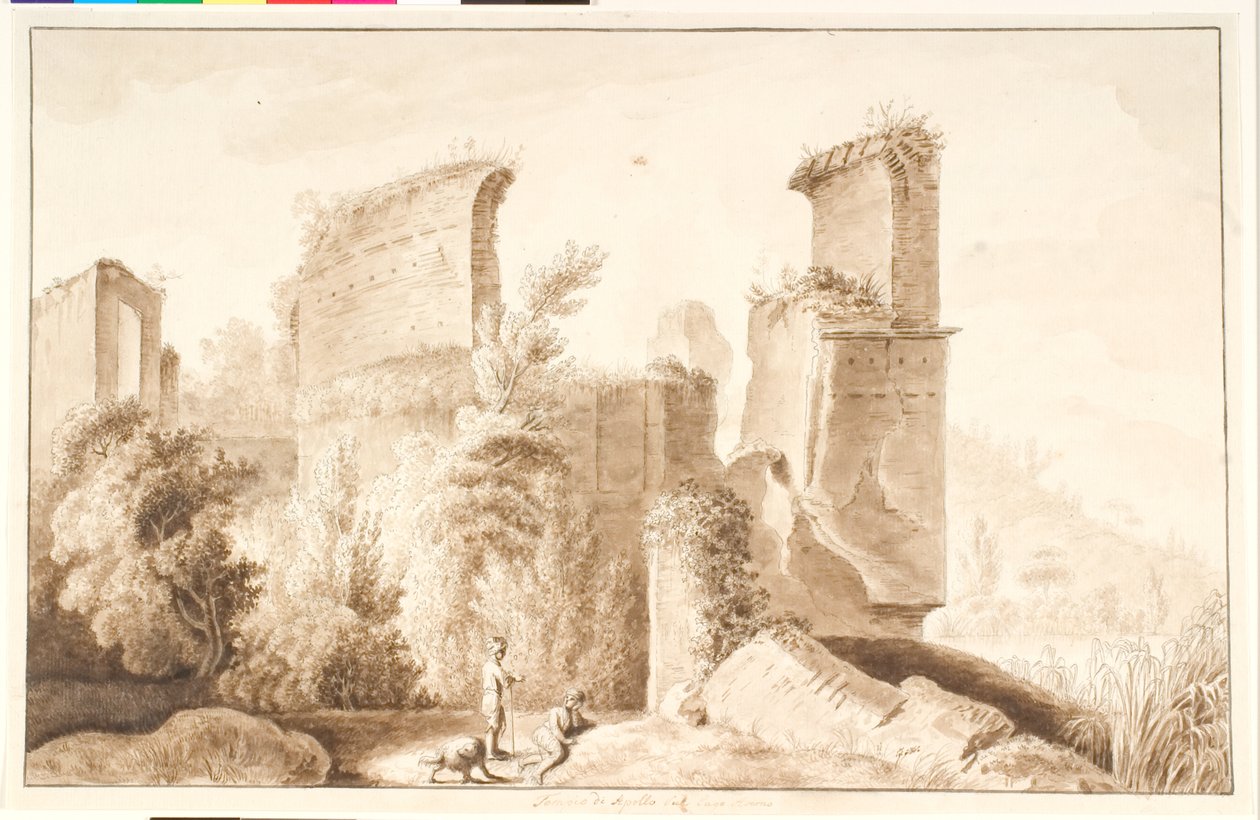 Ruinen des Apollotempels am Avernosee von Niels Gundersen Lund