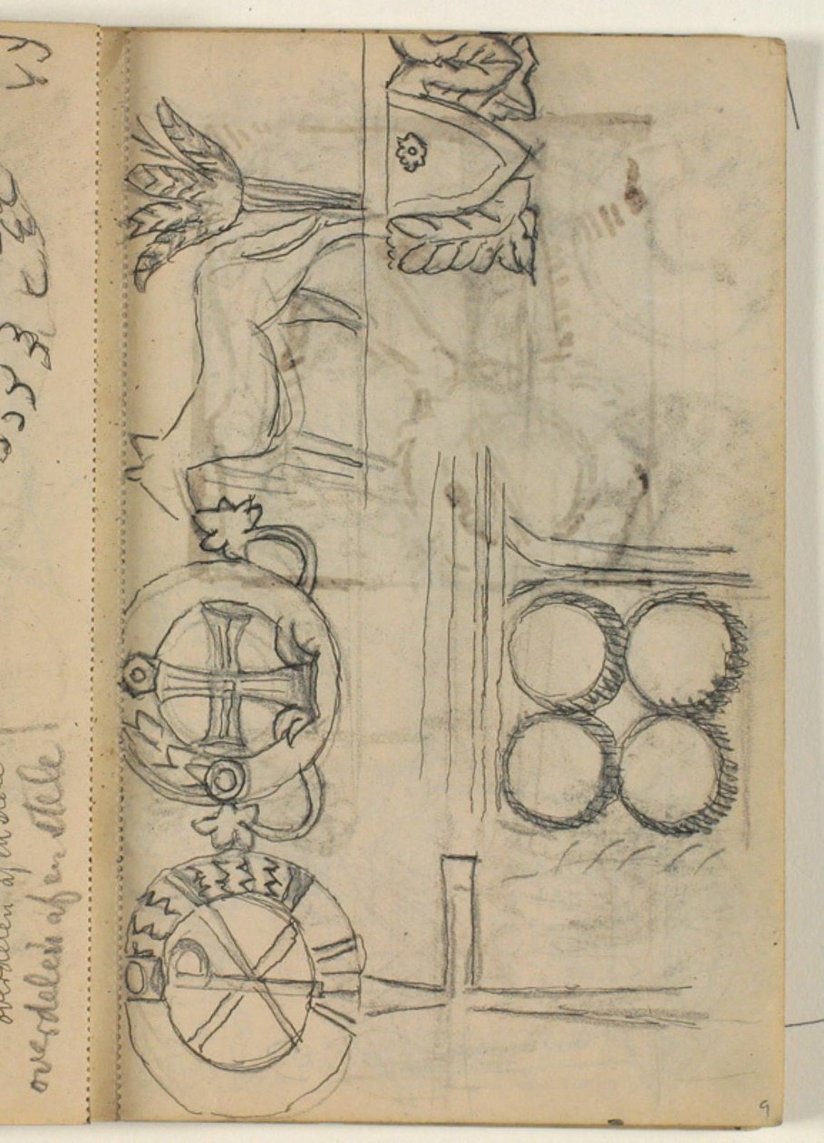 Studien verschiedener Grabmalsornamentik von Niels Larsen Stevns