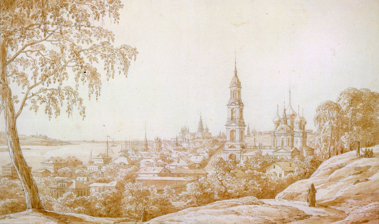 Blick auf Kostroma, Russland, 1838 von Nikandor Grigorievich Chernetsov