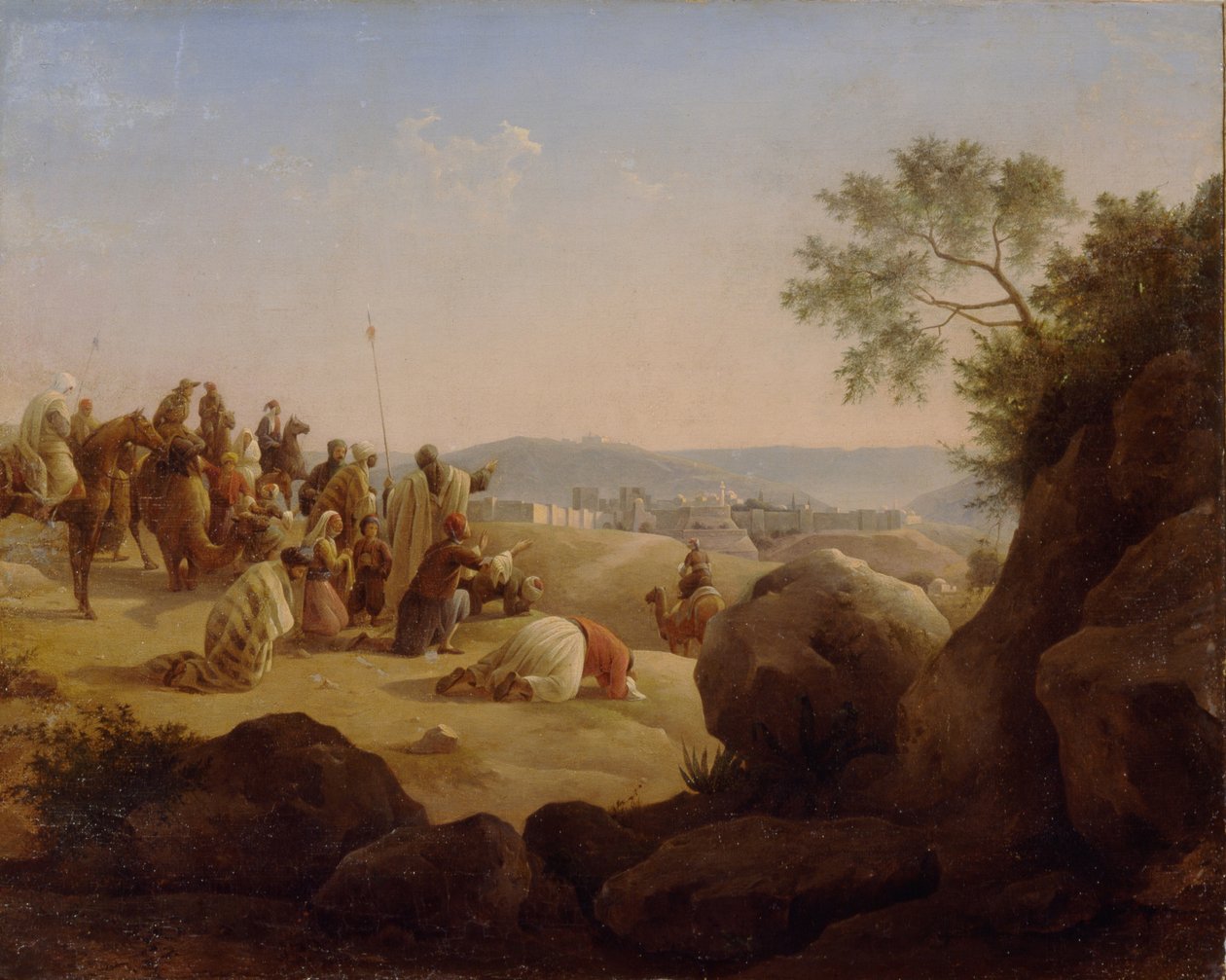 Pilger vor Jerusalem, 1831 von Nikanor Grigoryevich Chernetsov