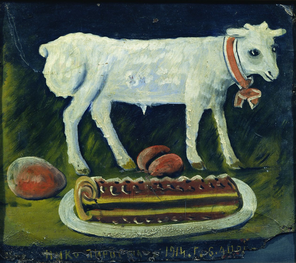 Ein Osterlamm von Niko Pirosmani