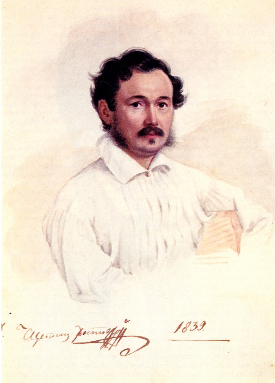 Porträt des Dekabristen Herzog Dmitry Shchepin-Rostovsky 1798-1858, 1839 von Nikolai Alexandrovich Bestuzhev