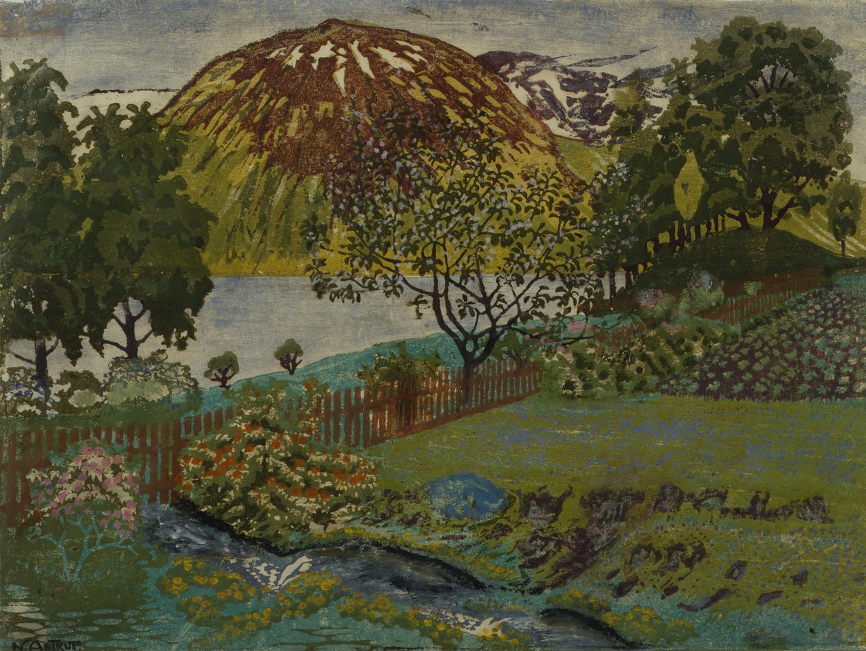Juninacht im Garten von Nikolai Astrup