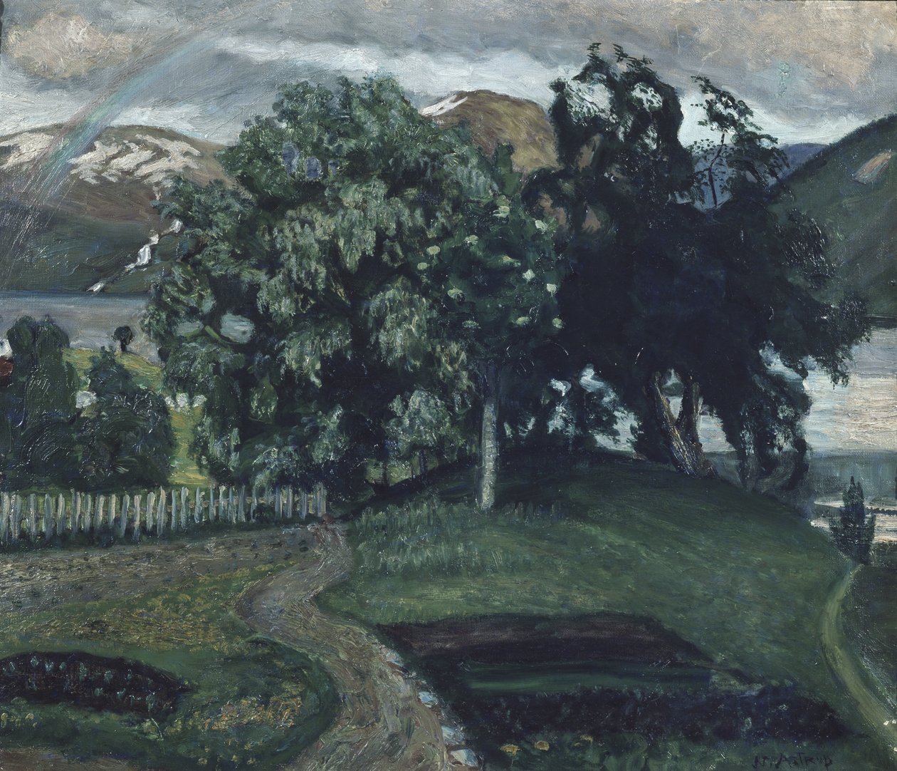 Der Pfarrgarten, vor 1911 von Nikolai Astrup