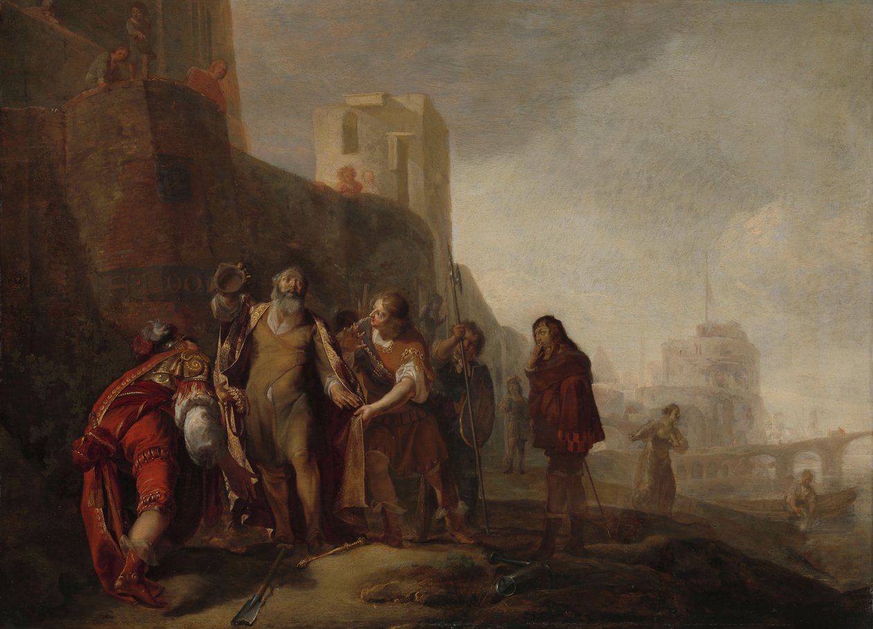 Die Legaten Alexanders des Großen investieren den Gärtner Abdalonymus mit den Insignien der Königswürde von Sidon, um 1645-50 von Nikolaus Knüpfer