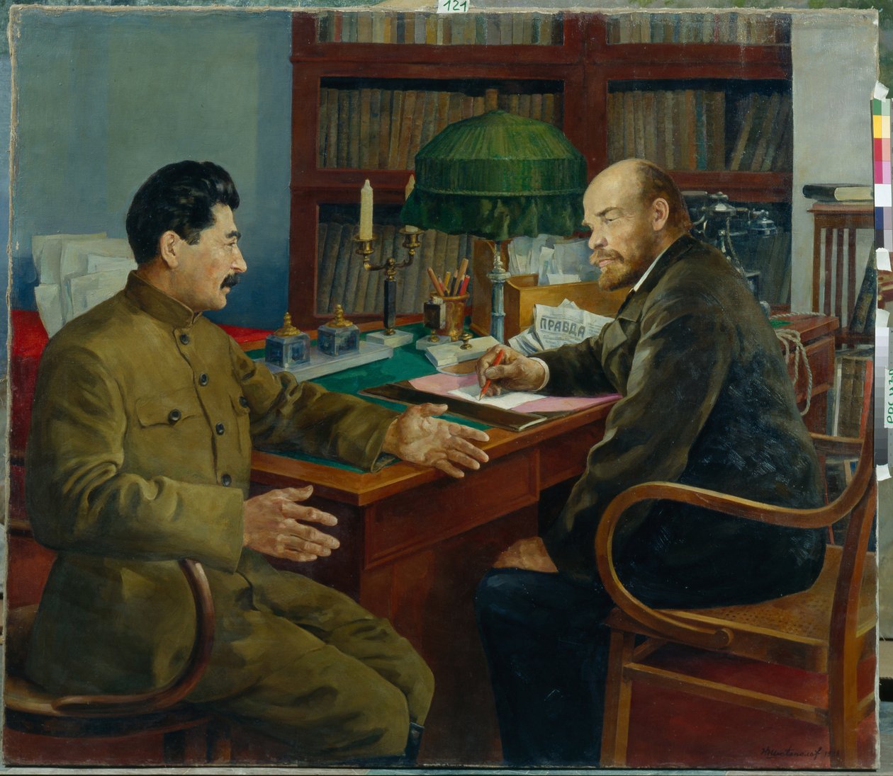 Lenin und Stalin von Nikolay Ivanovich Shestopalov