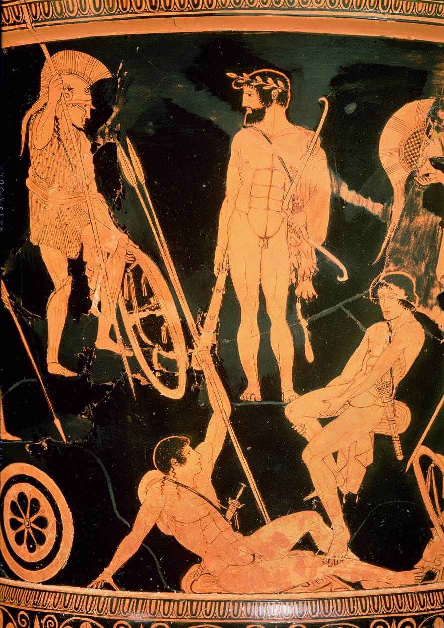 Herakles und griechische Helden (Detail) von Niobid Painter