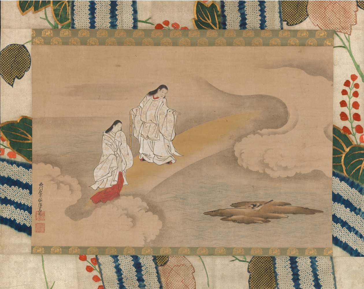 Der Gott Izanagi und die Göttin Izanami, 18. Jahrhundert von Nishikawa Sukenobu