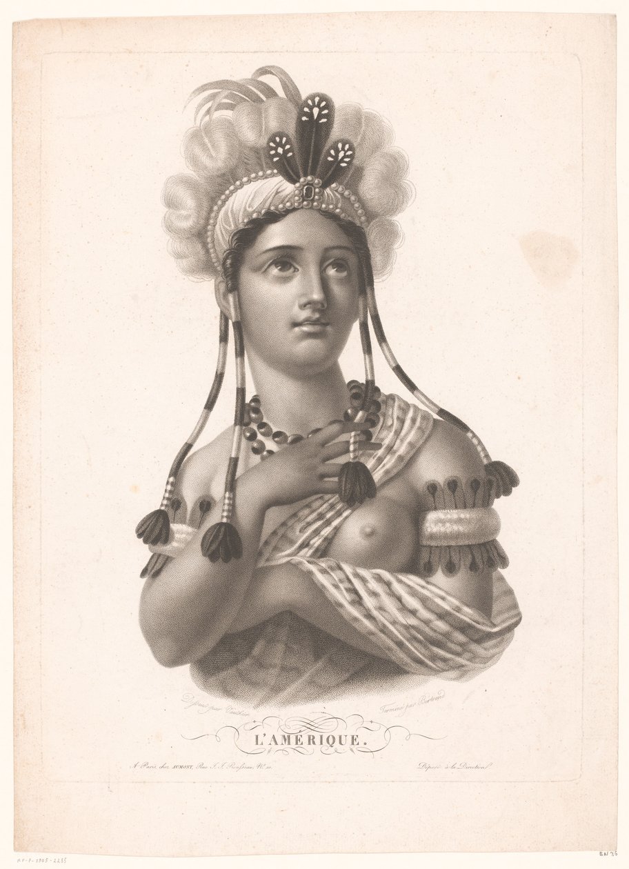 Personifikation von Amerika von Noel Francois Bertrand
