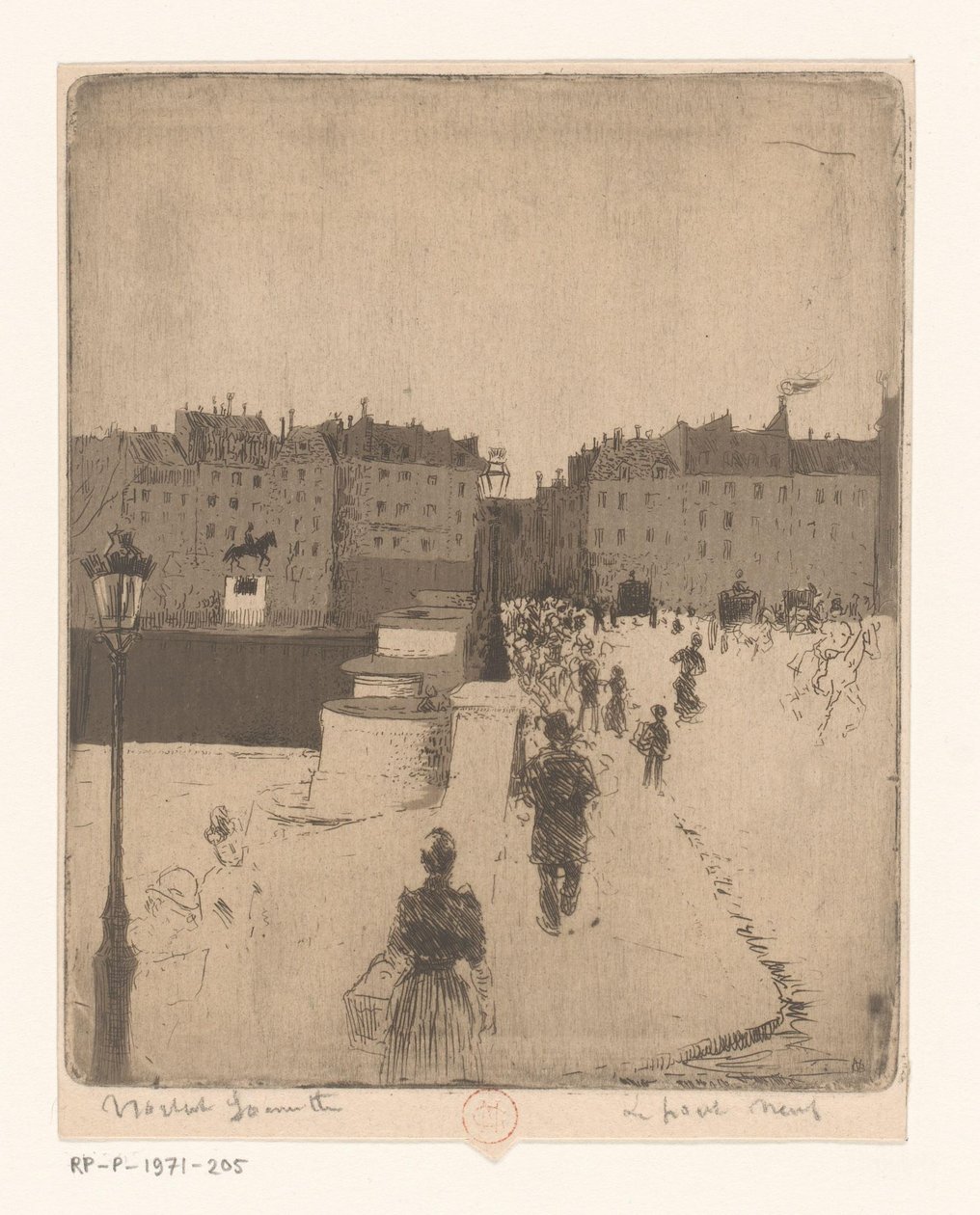Ansicht der Pont Neuf in Paris von Norbert Goeneutte