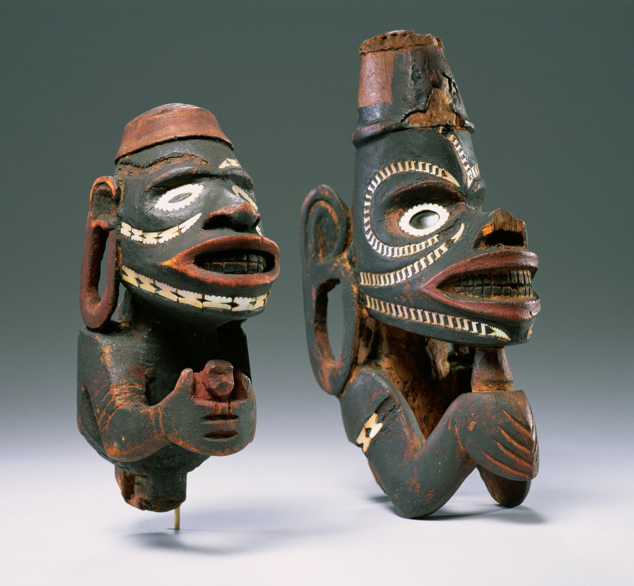 Kanu-Bugfiguren (nguzu nguzu) möglicherweise von den Salomonen von Oceanic