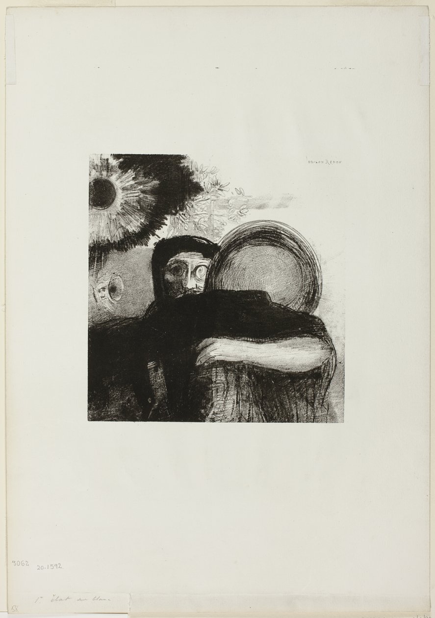 Ein seltsamer Jongleur, Platte 5 aus Hommage an Goya von Odilon Redon