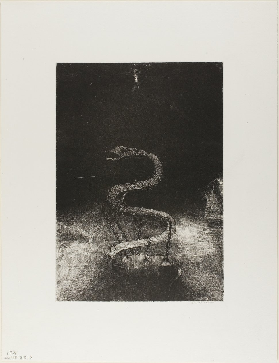Und band ihn tausend Jahre, Platte 8 von 12 von Odilon Redon