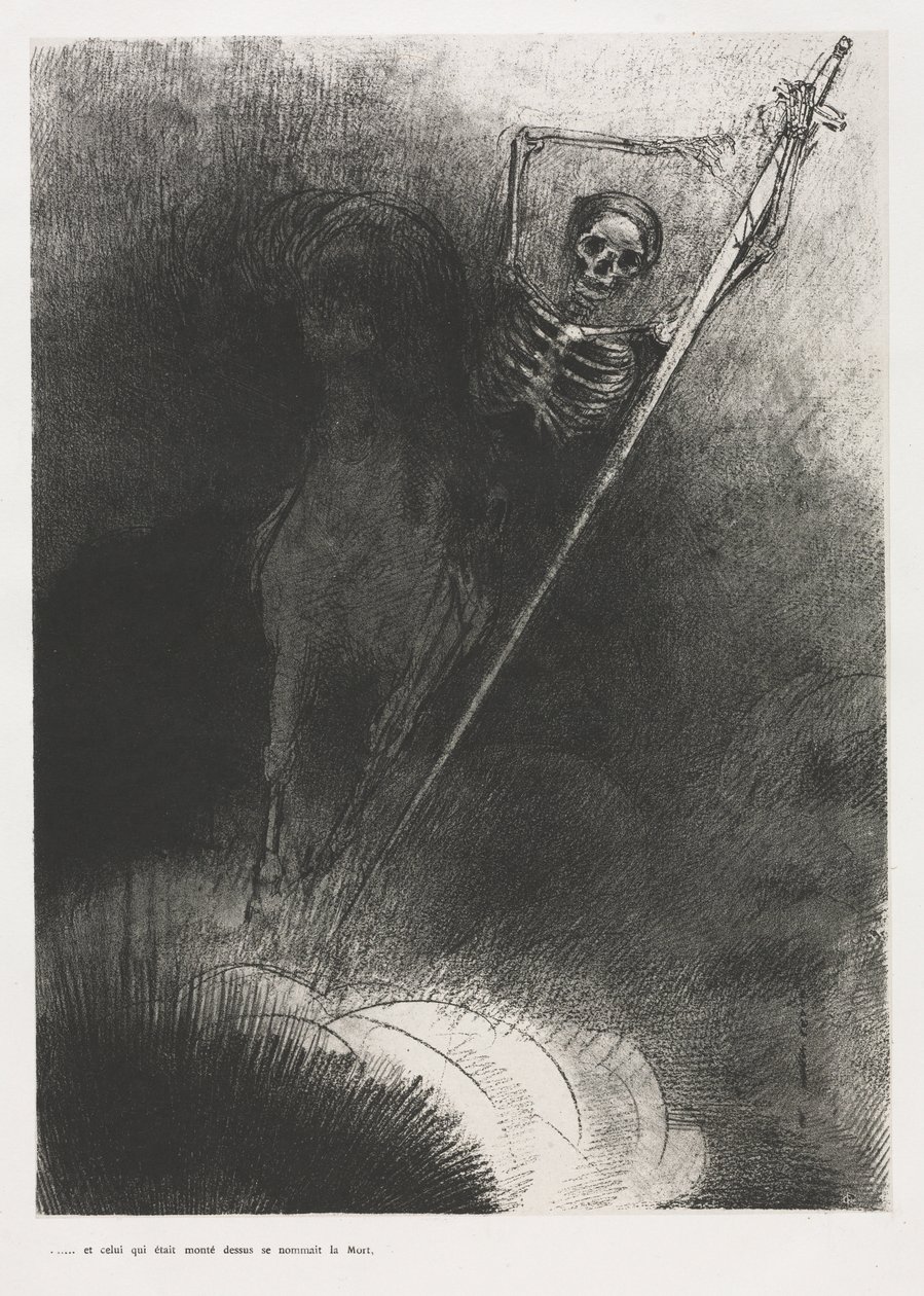 Und der Name dessen, der auf ihm saß, war Tod von Odilon Redon