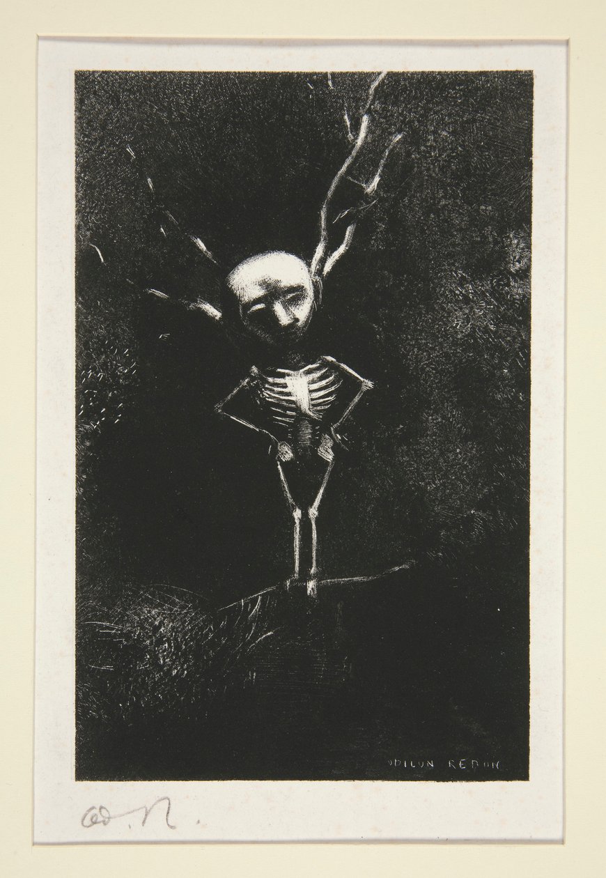 Im Labyrinth der Äste erschien die bleiche Gestalt, aus der Serie Der Geschworene von Odilon Redon