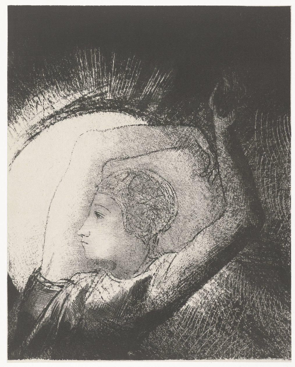 Eine Frau bekleidet mit der Sonne von Odilon Redon