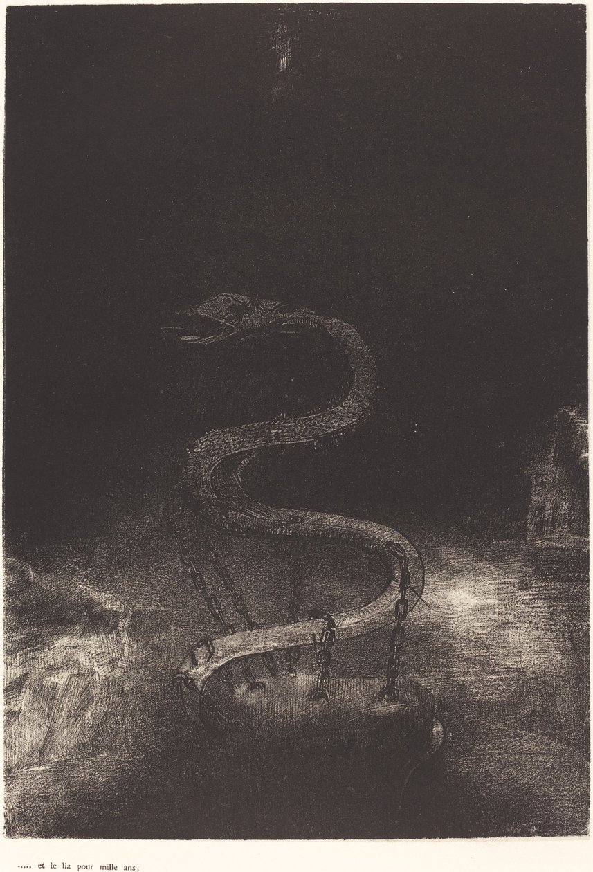 Und er band ihn für tausend Jahre von Odilon Redon