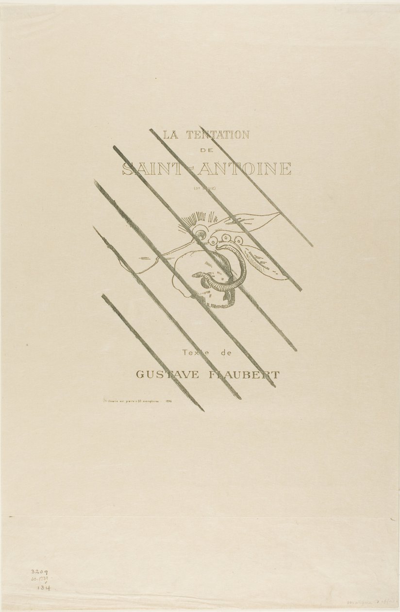 Frontispiz/Titelblatt für die Versuchung des Heiligen Antonius von Odilon Redon