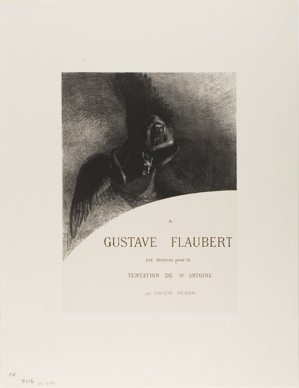 Frontispiz zu Gustave Flaubert von Odilon Redon