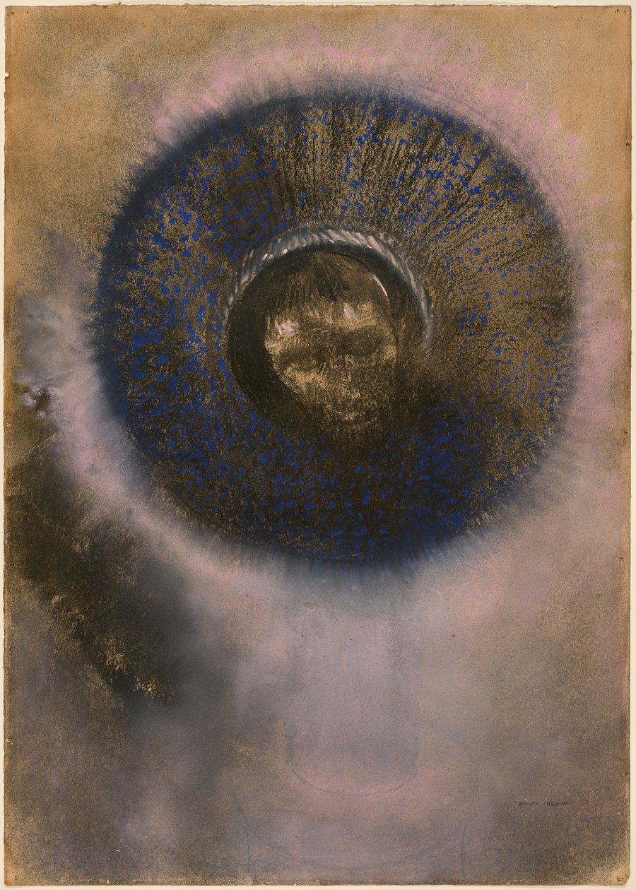Kopf in einer Aureole von Odilon Redon