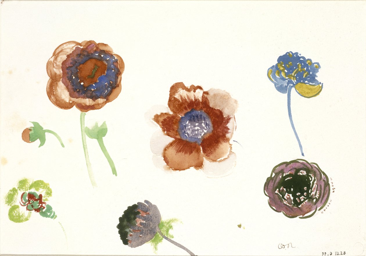 Acht Blumenstudien von Odilon Redon